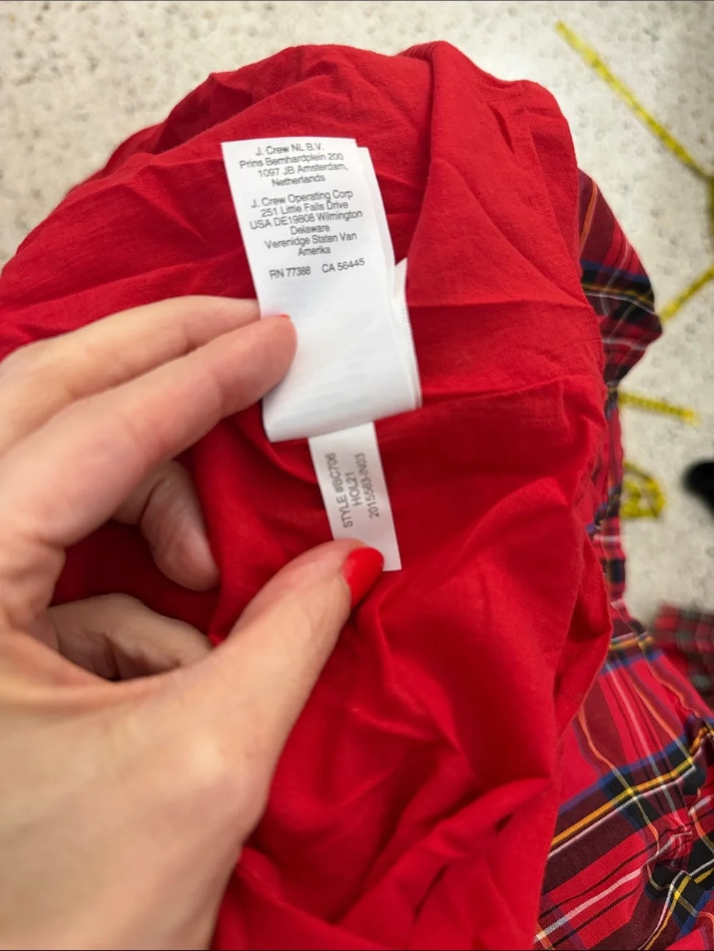 J Crew Classic red green holiday tartan plaid midi dress ruffle 12 side zip